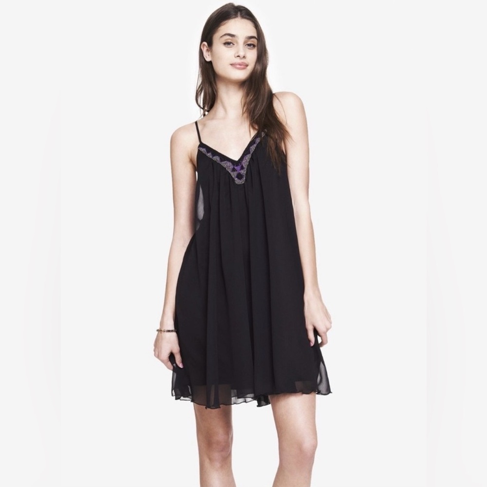 Express Beaded Trapeze Dress Size small